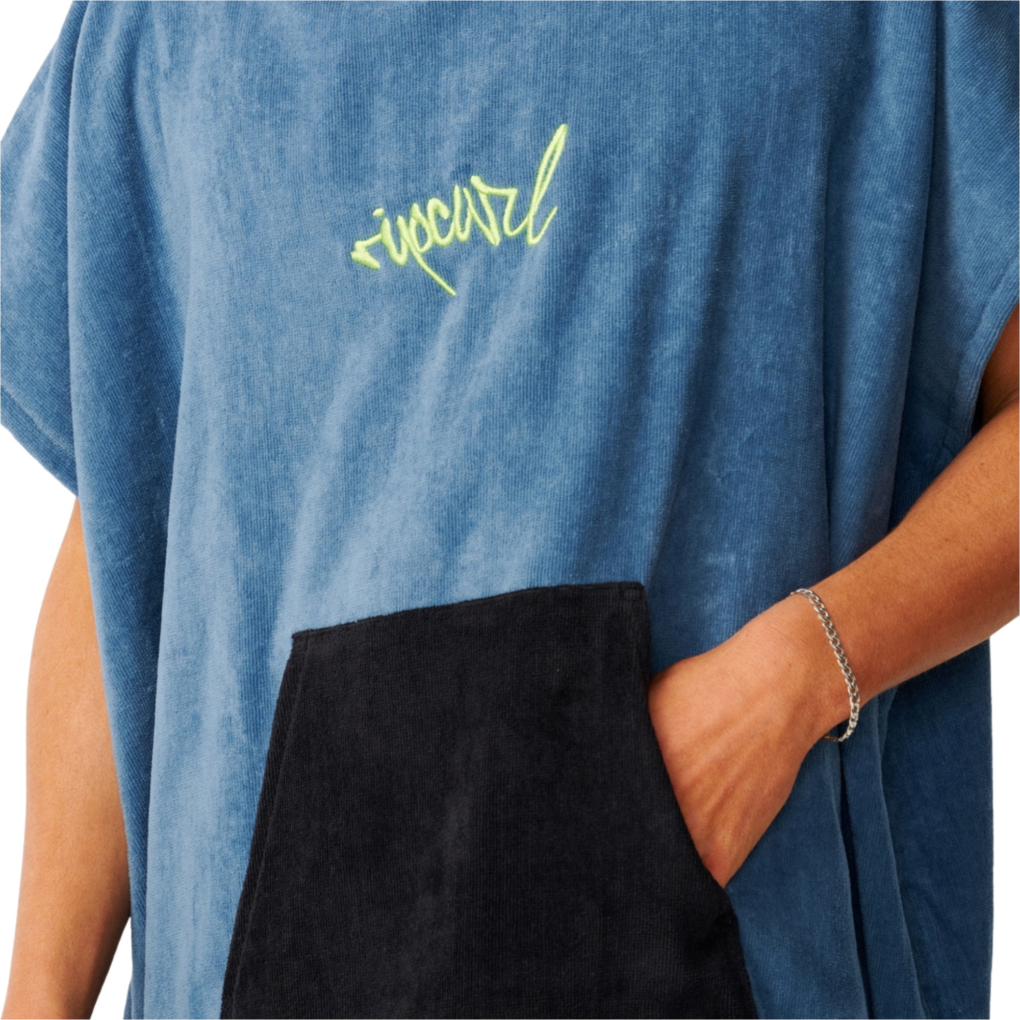 2026 Rip Curl Mens Logo Hooded Towel 00GMTO - Bluefin